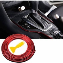 OEM Kırmızı Trim Fitil Yeni Nesil Araç Içi Ip Şerit Balık Sırtı Nikelajlı 5 Metre