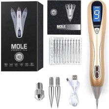 OEM Mole Plexr Pen Gold-Plazma Kalem Seti, Kablosuz Şarj, 10 Iğne, 3 Kartuş