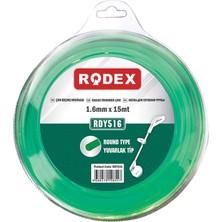 OEM Rodex RDY516 Misina Motorlu Tırpan Yuvarlak Misina 1.6 mm 15 Metre Yeşil