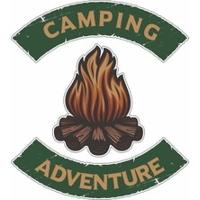 OEM Sticker Usta Kamp - Doğa - Adventure - Camping - Karavan - Araba - Oto - Araç - 4x4 - Off Road Sticker 02061 Renkli 15X13 cm