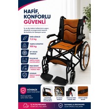 Tagesan TG200 Orta Tekerlekli Refakatçi Sandalye 120 kg Taşıma Kapasitesi 45CM Oturma Genişliği