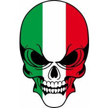 OEM Sticker Usta Italyan Kurukafa Italya Bayrak Araba Oto Motosiklet Sticker 00075 Renkli 20X13 cm