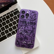 HONTINGA iPhone 15 Pro Max ile Uyumlu Kılıf Magsafe Wireless Düşüme Önleyici Basitlik Anti Düşme Kamera Korumali Yaratıcı Desen Silikon Telefon Kılıfı Kadın ve Erkek Için Uygundur K7-1057