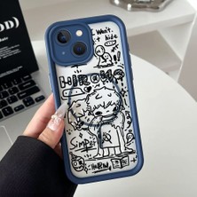 HONTINGA iPhone 13 Uyumlu Şeffaf Magsafe Wireless Köşe Düşüme Önleyici Basitlik Anti Düşme Kamera Korumali Sevimli Yaratıcı Deseni Silikon Telefon Kılıfı K7-0064