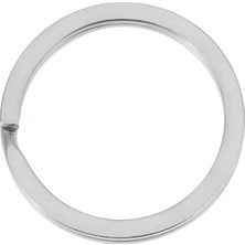 OEM 30 Adet Gümüş Renk 3 cm Metal Anahtarlık Halkası