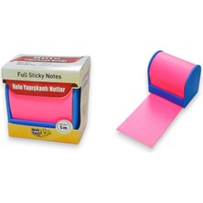 OEM Neon Renkli Yapışkanlı Not Kağıdı Rulosu, 6 cm x 5m, 80GR, Plastik Kesme Aparatlı, Ders Çalışma Için Ideal (Sarı)