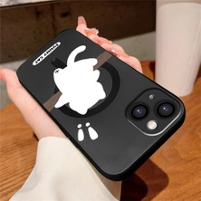 HONTINGA iPhone 15 Plus ile Uyumlu Kılıf Magsafe Wireless Düşüme Önleyici Basitlik Anti Düşme Kamera Korumali Kedi Desen Silikon Telefon Kılıfı Kadın ve Erkek Için Uygundur K7-1059
