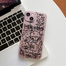 HONTINGA iPhone 15 Plus ile Uyumlu Kılıf Magsafe Wireless Düşüme Önleyici Basitlik Anti Düşme Kamera Korumali Yaratıcı Desen Silikon Telefon Kılıfı Kadın ve Erkek Için Uygundur K7-1057