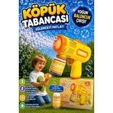 Brother Toys Pilli Işıklı Köpük Tabancası Baloncuk Tabancası Baloncuk Likidi Hediyeli