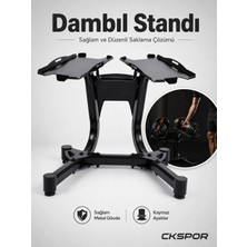CKSpor Ayarlanabilir Dambıl Standı Dayanıklı Çelik Yapı ile Ergonomik Tasarım Ev & Spor Salonu Kullanımı İçin