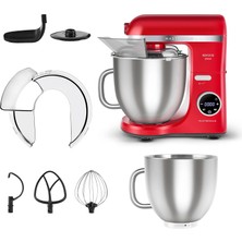 Karaca Mastermaid Chef Ultra D2000W Dijital Ekranlı Hamur Yoğurma Makinesi Imperial Red 7 L
