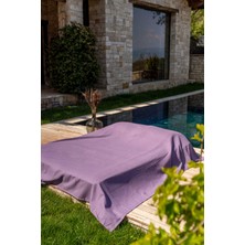 Cotton Collection Tek Kişilik Yatak Örtüsü Mor