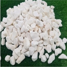 OEM Beyaz Dolomit Taş 25 kg 1,5-2 cm Dere Çakıl Taşı Bahçe Süs Saksı Teraryum Akvaryum
