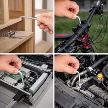 OEM Vıvaluxe 9 Parça Çelik Alyan Anahtar Seti,1,5 mm ve 10 mm Arası Kısa Düz Köşe Allen Anahtar Takımı, Isı Işlem Görmüş Dayanıklı Çelik, Ergonomik Taşıma Aparatlı, Mobilya, Bisiklet ve Tamir Işleri Için