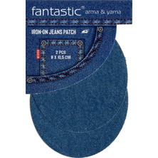 OEM 2'li Paket Ütü ile Yapışan Kot Arma Patch Kot Yama, Diz, Dirsek Yaması (Indigo)