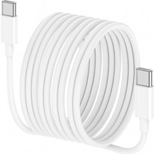 OEM 6A 100W Type-C To Type-C Hızlı Data ve Süper Şarj Kablosu 3 Metre Beyaz SX30