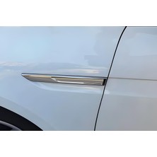 OEM Renault Megane 4 Hb ile Uyumlu Krom Çamurluk Sinyal Çıtası 2 Parça 2021 ve Sonrası