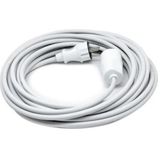 OEM Sas Kablo Topraklı 15 Metre Seyyar Kablo Uzatma Kablosu 3x2,5 Mm,beyaz