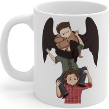 OEM HOBISHOP(4616) Supernatural 2 Baskılı Kupa Bardak Beyaz