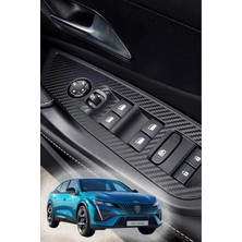 OEM Peugeot 408 ile Uyumlu Iç Trim Folyo Kaplama Set Mat Karbon Siyah