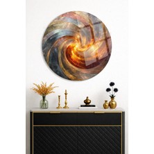 Taulart Modern Soft Tasarım Lüks Yuvarlak Cam Tablo