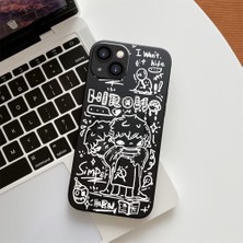 HONTINGA iPhone 13 ile Uyumlu Kılıf Magsafe Wireless Düşüme Önleyici Basitlik Anti Düşme Kamera Korumali Yaratıcı Desen Silikon Telefon Kılıfı Kadın ve Erkek Için Uygundur K7-1057
