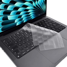 OEM MacBook Air 13.6 ile Uyumlu Klavye Koruyucu Türkçe Q Şeffaf Silikon – A2681 M2, A3113 M3, A3240 M4, A3449 M5