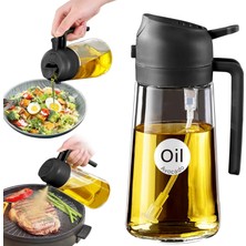 OEM 2'si 1 Arada Yağ Püskürtücü, 470 ml Yeşil Püskürtme Şişesi, Gıda Maddelerine Uygun, Yemek Pişirmek Için Spreyi, Yüksek Kaliteli, Sıcak Hava Fritözü Için Dispenser