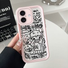 HONTINGA iPhone 16 Uyumlu Şeffaf Magsafe Wireless Köşe Düşüme Önleyici Basitlik Anti Düşme Kamera Korumali Sevimli Yaratıcı Deseni Silikon Telefon Kılıfı K7-0064