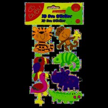FKM Bubu 3D Eva Sticker Orman Hayvanları  Yapışkanlı Eva