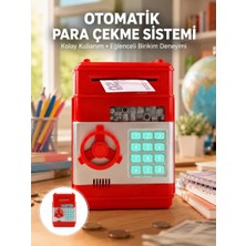 Aslanoğlu Store Kırmızı Şifreli Atm Kasa Para Yutan Kumbara