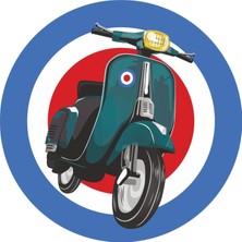 OEM Sticker Usta Vespa Sticker 00022 Renkli 8 x 8 cm