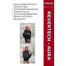 OEM Revertech Aura Kırmızı/yarım Parmak - Kaymaz Avuç Içi Özellikli Motosiklet Eldiveni (Erkek)