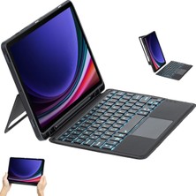 OEM Galaxy Tab S10+ Plus/s9+ Plus/s9 Fe+ Plus 12.4 Için ile Uyumlu Mag Touchpad Blutooth Işıklı Standlı Klavyeli Kılıf