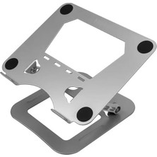 OEM DYT-815 Metal Ergonomik Macbook Uyumlu Katlanabilir Laptop Standı (Koyu Gri)