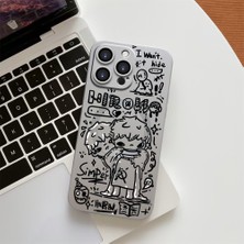 HONTINGA iPhone 15 Pro Max ile Uyumlu Kılıf Magsafe Wireless Düşüme Önleyici Basitlik Anti Düşme Kamera Korumali Yaratıcı Desen Silikon Telefon Kılıfı Kadın ve Erkek Için Uygundur K7-1057