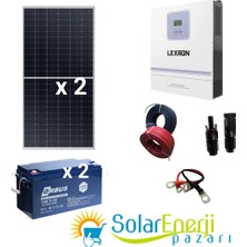 Solar Enerji Pazari 1180 Watt Jel Akülü Mini Ev Sistemi