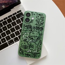 HONTINGA iPhone 16 ile Uyumlu Kılıf Magsafe Wireless Düşüme Önleyici Basitlik Anti Düşme Kamera Korumali Yaratıcı Desen Silikon Telefon Kılıfı Kadın ve Erkek Için Uygundur K7-1057