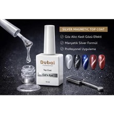 OEM Dubai Professional Cat’s Eye Silver Magnetic Top Coat 15 ml Gri