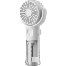 OEM Taşınabililir Su Hazneli Mini USB Şarjlı 3 Kademeli Askılı El Vantilatör Fan Soğutucu F4 Beyaz