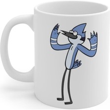 OEM HOBISHOP(4575) Regular Show Mordecai Baskılı Kupa Bardak Beyaz
