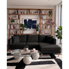 Velura Home & Living Armin Akıllı Köşe Koltuk Takımı & Modern Modüler Yataklı Köşe Takımı - Siyah