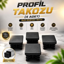 Nzb Kademeli Iç Kelebek Profil Takozu (40X40 Mm) 4 Adet Kare Masa Sandalye Sehpa Ayak Tapası Tıpa Papuç