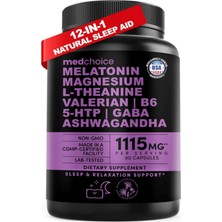Medchoice (Ösg Özel Sporcu Gıdaları) Magnesium Glycinate+L Theanine+Valerian Root+5-Htp+ 90 Capsul.orj Usa.50.