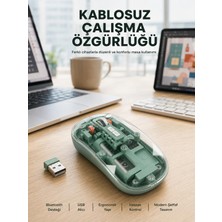 Dunai Store Çift Mod Bağlantılı Kablosuz Mouse Bluetooth ve USB Alıcılı Yeni Nesil