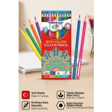 Artlantis 12 Li Kuru Boya Kalemi Karton Kutu 1 Paket Pensan 12 Renk Kuruboya Tam Boy Canlı Renkli Boya Kalem Okul Öğrenci