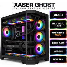 Xaser Ghost X250 Ryzen 5 7600 16GB Ram 512GB M.2 Nvme SSD 12GB RTX5070 Sıvı Soğutmalı Oyuncu Bilgisayarı
