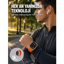 Akıllı Bayi S8 Ultra Akıllı Saat ve Bluetooth Kablosuz Kulaklık 2’li Set Yeni Nesil