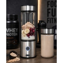 Dunai Store Çift Hazneli Cam Blender USB Şarjlı Smoothie ve Buz Kırıcı Blender