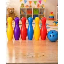 Dunai Store Renkli Çocuk Bowling Oyunu 6 Kukalı Eğitici Eğlence Seti